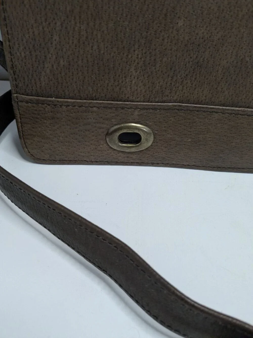 Wilsons Leather Brown Leather Briefcase Messenger Bag Top Handle Shoulder Strap